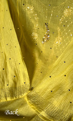 Load image into Gallery viewer, Fauzia Women's Lakhnavi Handcrafted Mul Chanderi Semi - Stitched Kurta And Dupatta Set - HONC0309549