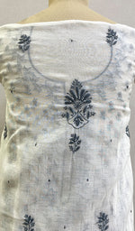 将图像加载到图库查看器中, Saziya Women's Lakhnavi Handcrafted Mul Chanderi Semi - Stitched Kurta And Dupatta Set - HONC0227120