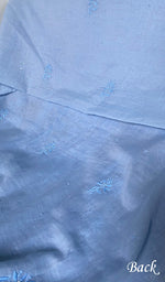 Load image into Gallery viewer, Women's Lakhnavi Handcrafted Mul Chanderi Unstitched Chikankari Full Suit Material - HONC0328110