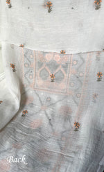 将图像加载到图库查看器中, Women's Lakhnavi Handcrafted Unstitched Mul Chanderi Kurta And Dupatta Set - HONC0323577