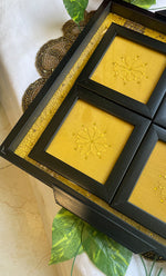 Load image into Gallery viewer, Chikankari Tray with Four Coasters - HONC0295522