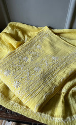 Load image into Gallery viewer, Women's Lakhnavi Handcrafted Mul Chanderi Semi - Stitched Kurta And Dupatta Set - HONC0308701