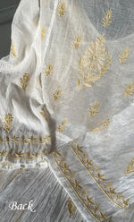 将图像加载到图库查看器中, Women's Lakhnavi Handcrafted Mul chanderi Semi -Stitched Angrakha And Dupatta Set - HONC0303232