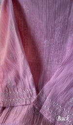 将图像加载到图库查看器中, Women's Lakhnavi Handcrafted Mul Chanderi Semi - Stitched Kurta And Dupatta Set - HONC0269237