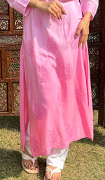 Load image into Gallery viewer, Women's Lucknowi Handcrafted Modal Cotton Chikankari Kurti - HONC0225854
