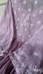 将图像加载到图库查看器中, Women's Lucknowi Handcrafted Kota Cotton Chikankari Semi Stitched Kurta And Dupatta Set - HONC0318336