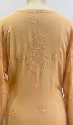 将图像加载到图库查看器中, Women's Lakhnavi Handcrafted Viscose Georgette Chikankari Kurti - HONC0172052