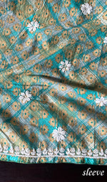 Load image into Gallery viewer, Women's Lakhnavi Handcrafted Cotton Chikankari Unstitched Kurti Fabric - HONC0284380