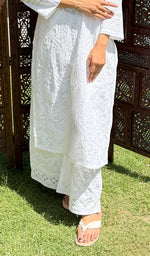将图像加载到图库查看器中, Women's Lucknowi Handcrafted Modal Cotton Chikankari Kurti - HONC0283435