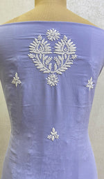 Load image into Gallery viewer, Women's Lakhnavi Handcrafted Cotton Chikankari Suit Material- HONC0149086