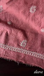 Load image into Gallery viewer, Lucknowi Handcrafted Maheshwari Mul Chanderi Chikankari Unstitched Men's Kurta Fabric - HONC0274611