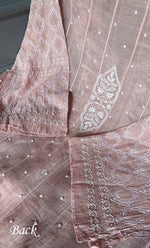 Load image into Gallery viewer, Women's Lakhnavi Handcrafted Mul Chanderi Semi - Stitched Anarkali And Dupatta Set - HONC0305927