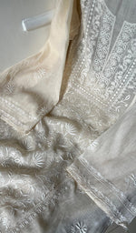 将图像加载到图库查看器中, Women's Lakhnavi Handcrafted Mul Chanderi Semi - Stitched Kurta And Dupatta Set - HONC0269240