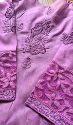 将图像加载到图库查看器中, Women's Lakhnavi Handcrafted Cotton Chikankari Kurti - NC065015