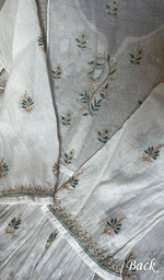 将图像加载到图库查看器中, Women's Lakhnavi Handcrafted Mul Chanderi Semi - Stitched Kurta And Dupatta Set - HONC0266952
