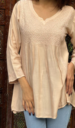 Load image into Gallery viewer, Daisha Women's Lucknowi Handcrafted Muslin Chikankari Top - HONC0242975