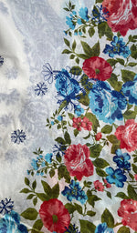 将图像加载到图库查看器中, Women's Lakhnavi Handcrafted Cotton Chikankari Unstitched Kurti Fabric - HONC0284335