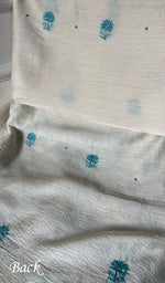 Load image into Gallery viewer, Women's Lakhnavi Handcrafted Munga Silk Chikankari Kurta And Dupatta Set- HONC0278844