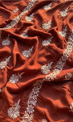 将图像加载到图库查看器中, Women's Lucknowi Handcrafted Modal Cotton Chikankari Kurti - HONC0298733