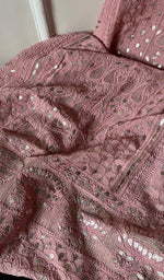 Load image into Gallery viewer, Women's Lakhnavi Handcrafted Viscose Georgette Chikankari Full Suit Material - HONC0270932