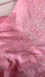 将图像加载到图库查看器中, Women's Lakhnavi Handcrafted Mul Chanderi Unstitched Chikankari Full Suit Material - HONC0314660