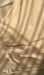 Load image into Gallery viewer, Women's Lakhnavi Handcrafted Munga Silk Chikankari Semi - stitched Kurta And Dupatta Set - HONC0265420