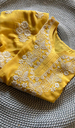 将图像加载到图库查看器中, Women's Lucknowi Handcrafted  Modal  Cotton Chikankari Kurti - HONC0301031