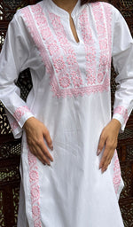 将图像加载到图库查看器中, Women's Lucknowi Handcrafted Cotton Chikankari Kurti - HONC0274383