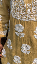 Load image into Gallery viewer, Women's Lucknowi Handcrafted Cotton Chikankari Kurti - HONC0208582