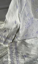 Load image into Gallery viewer, Women's Lakhnavi Handcrafted Mul Chanderi Semi - Stitched Angrakha And Dupatta Set - HONC0284711