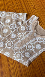 将图像加载到图库查看器中, Women's Lucknowi Handcrafted  Modal Cotton Chikankari Kurti - HONC0301033