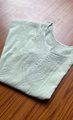 Load image into Gallery viewer, Women's Lakhnavi Handcrafted Cotton Chikankari Top - HONC0214054