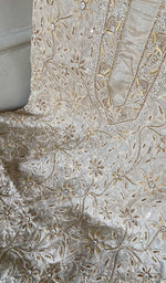 Load image into Gallery viewer, Women's Lakhnavi Handcrafted Tussar Silk Chikankari Kurta And Dupatta Set - HONC0339003