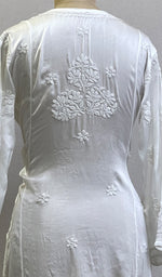 Load image into Gallery viewer, Women's Lucknowi Handcrafted Modal Cotton Chikankari Kurti - HONC0200248