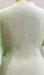 Load image into Gallery viewer, Women's Lakhnavi Handcrafted Semi Stitched Mul chanderi Chikankari Top -HONC0166783