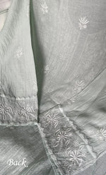 Load image into Gallery viewer, Women's Lakhnavi Handcrafted Mul Chanderi Semi - Stitched Kurta And Dupatta Set - HONC0305164