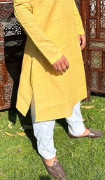 Load image into Gallery viewer, Men's Lucknowi Handcrafted Cotton Chikankari Kurta - HONC02606670