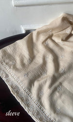 将图像加载到图库查看器中, Lucknowi Handcrafted Munga Silk Unstitched Chikankari Unisex Kurta Fabric - HONC0330256