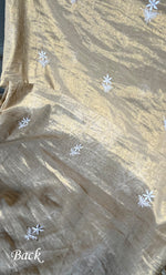 Load image into Gallery viewer, Women's Lakhnavi Handcrafted Tissue Chanderi Unstitched Kurta And Dupatta Set - HONC0278196