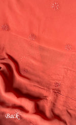 Load image into Gallery viewer, Women's Lakhnavi Handcrafted Viscose Georgette Chikankari Kurti Fabric - NC047100