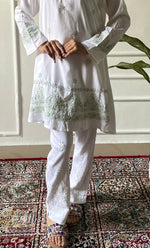 Load image into Gallery viewer, Rehana Women's Lakhnavi Handcrafted Modal Cotton Chikankari Top - HONC0307560