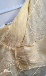 Load image into Gallery viewer, Women's Lakhnavi Handcrafted Mul Chanderi Semi - Stitched Kurta And Dupatta Set- HONC0304461
