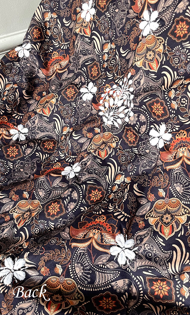 Women's Lakhnavi Handcrafted Cotton Chikankari Unstitched Kurti Fabric - HONC0315323