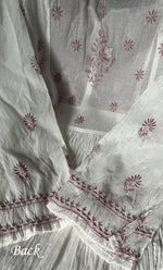 Load image into Gallery viewer, Women's Lakhnavi Handcrafted Mul Chanderi Semi - Stitched Kurta And Dupatta Set - HONC0274489