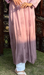 将图像加载到图库查看器中, Women's Lucknowi Handcrafted Modal Cotton Chikankari Kurti - HONC0229114