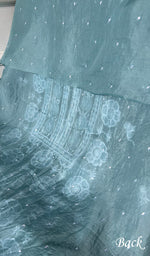 Load image into Gallery viewer, Women's Lakhnavi Handcrafted Pure Organza Chikankari Unstitched Kurta And Dupatta Set- HONC0339019