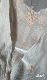 将图像加载到图库查看器中, Women's Lakhnavi Handcrafted Mul Chanderi Semi - Stitched Kurta And Dupatta Set - HONC0252584