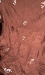 Load image into Gallery viewer, Women's Lakhnavi Handcrafted Maheshwari Mul Chanderi Unstitched Kurta And Dupatta Set- HONC0268528