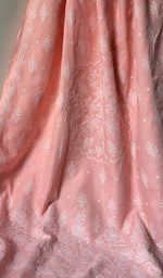 Load image into Gallery viewer, Fairoz Women's Lakhnavi Handcrafted Cotton Chikankari Saree - HONC0232520