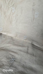 Load image into Gallery viewer, Amisha Women's Lakhnavi Handcrafted Chanderi Silk Chikankari Full Suit Material - HONC0253717